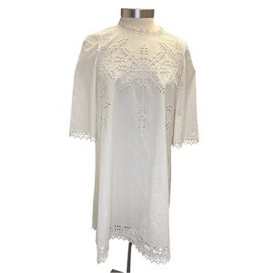 Isabel Marant Etoile "Domoino" Laser-cut Poplin Dress